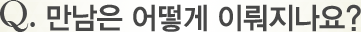 Q. ������ ��� �̷�������?