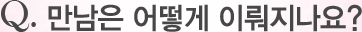 Q. ������ ��� �̷�������?